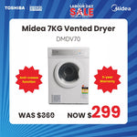 Midea 7KG Vented Dryer Wall Mounted - White Color