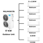 Midea Multi Split Heat Pumps 17 Kw Package