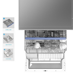 Midea Smart Dishwasher with Wi-Fi 15 Place Setting Stainless Steel - dishwasher - Midea NZ